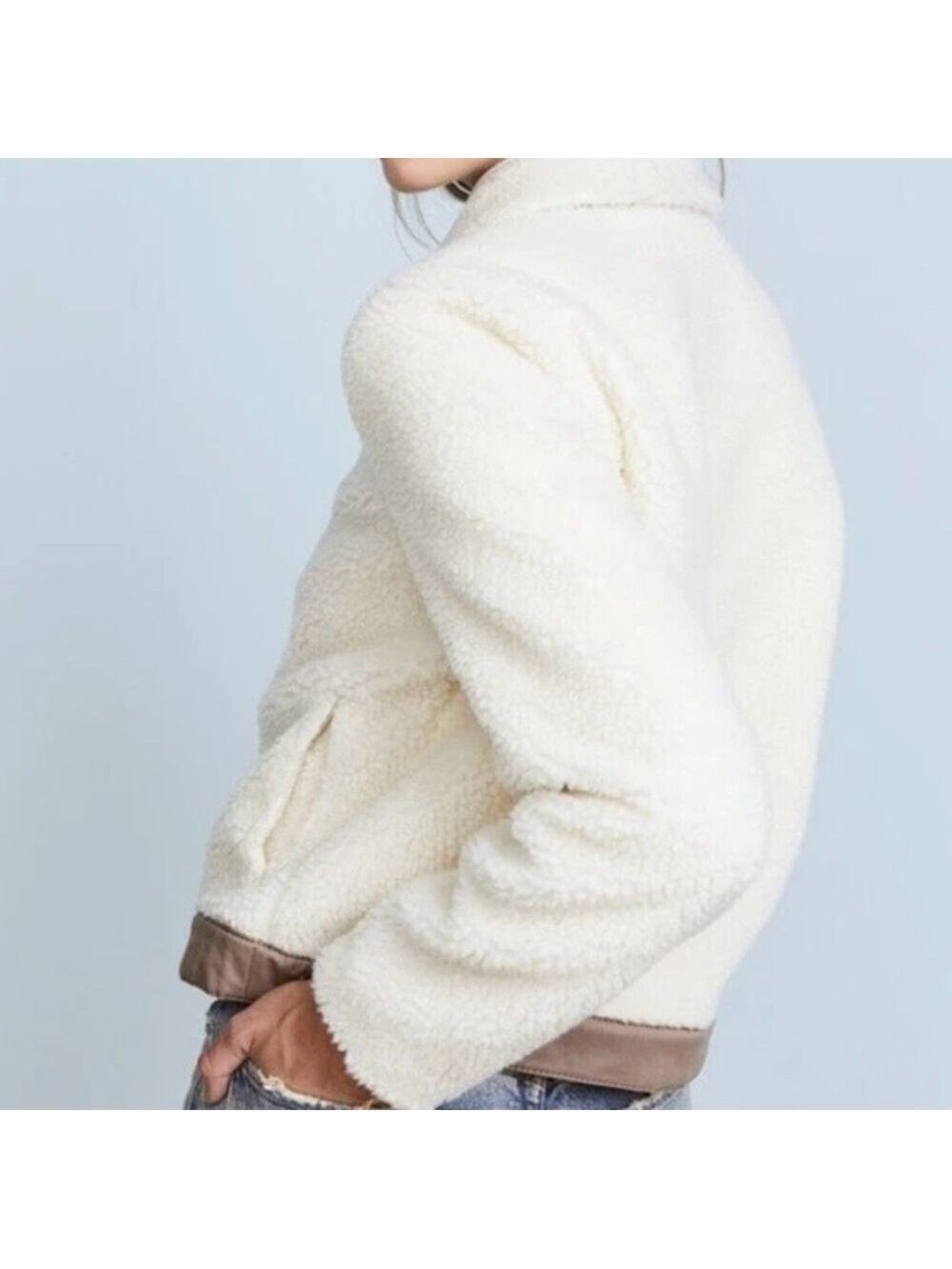 Madewell Women’s Sherpa Portland Jacket Size: Large - Picture 2 of 10